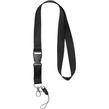 Logotrade Geschäftsgeschenke das Foto: Sagan Lanyard mit abnehmbarer Schnalle und Handyband