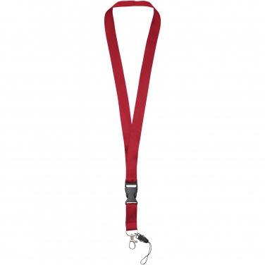 Logotrade Werbegeschenke das Foto: Sagan Lanyard mit abnehmbarer Schnalle und Handyband