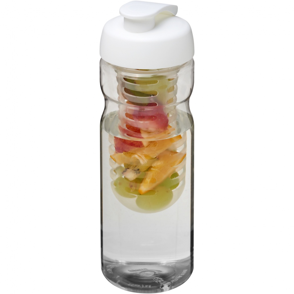 Logotrade Firmengeschenke das Foto: H2O Active® Base 650 ml Sportflasche mit Klappdeckel und Infusor