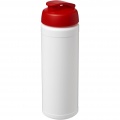 Baseline® Plus 750 ml Flasche mit Klappdeckel, Weiß / Rot