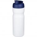 Baseline® Plus 650 ml Sportflasche mit Klappdeckel, Weiß / Blau