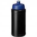 Baseline® Plus 500 ml Flasche mit Sportdeckel, Einfarbig schwarz / blau