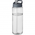 H2O Active® Vibe 850 ml Sportflasche mit Ausgussdeckel, Transparent / Sturmgrau