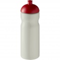 H2O Active® Eco Base 650 ml Sportflasche mit Stülpdeckel, Elfenbeinweiß / Rot