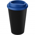 Americano® Eco 350 ml recycelter Becher, Tiefschwarz / Mittelblau