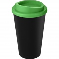 Americano® Eco 350 ml recycelter Becher, Durchgehend schwarz / grün