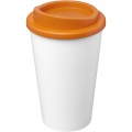 Americano® Eco 350 ml recycelter Becher, Weiß / Orange