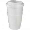 Americano® 350 ml Isolierbecher mit Schutzring & auslaufsicherem Schraubverschluss, Weiß