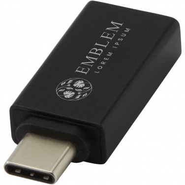 Logotrade Werbeartikel das Foto: ADAPT USB C auf USB A 3.0 Adapter aus Aluminium