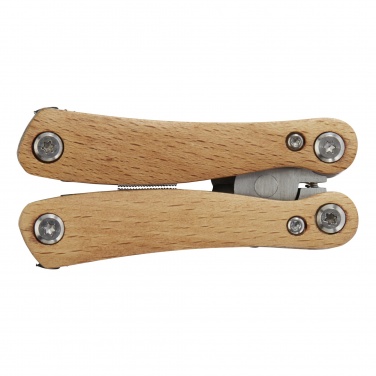 Logotrade Geschäftsgeschenke das Foto: Anderson Mittelgroßes Multitool aus Holz mit 12 Funktionen