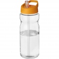 H2O Active® Base Tritan™ 650 ml Sportflasche mit Ausgussdeckel, Transparent klar / Orange