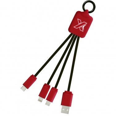 Logotrade Werbegeschenke das Foto: SCX.design C15 Quatro Ladekabel mit Leuchtlogo