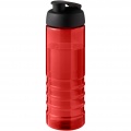 H2O Active® Eco Treble 750 ml Sportflasche mit Stülpdeckel, Rot / Tiefschwarz