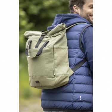 Logotrade Logogeschenke das Foto: Joey 15" GRS Rolltop Laptoprucksack aus recyceltem Canvas 15 L