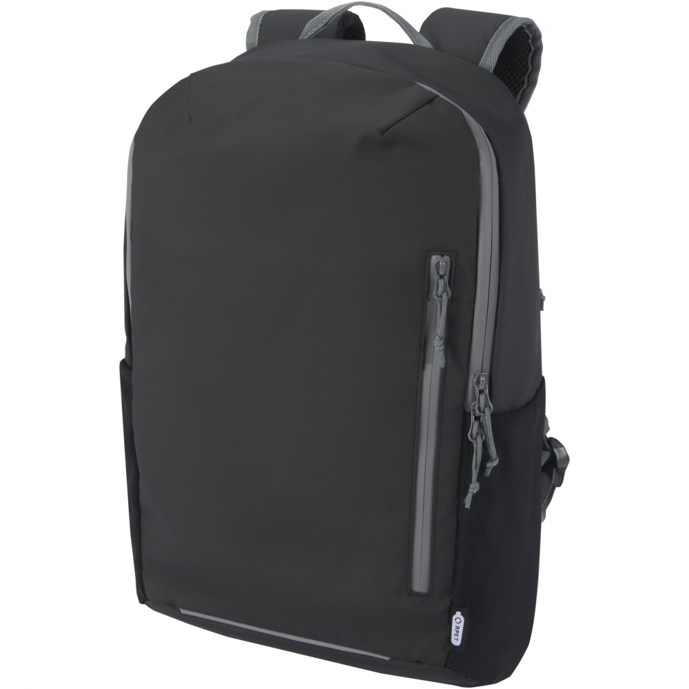 Logotrade Logogeschenke das Foto: Aqua wasserabweisender 15" Laptop-Rucksack aus GRS Recyclingmaterial 21 L