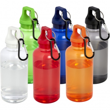 Logotrade Logogeschenke das Foto: Oregon 400 ml RCS-zertifizierte Trinkflasche aus recyceltem Kunststoff mit Karabiner 