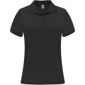 Monzha Sport Poloshirt für Damen, Durchgehend schwarz