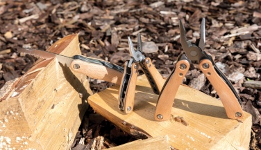 Logotrade Geschäftsgeschenke das Foto: Holz Mini-Multitool