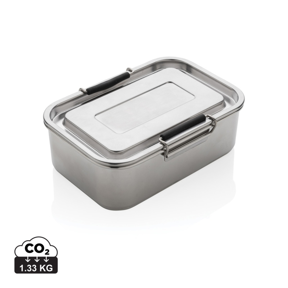 Logotrade Firmengeschenke das Foto: Auslaufsichere Lunchbox aus RCS recyceltem Stainless Steel