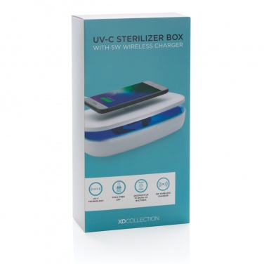 Logotrade werbemittel das Foto: UV-C Sterilisations-Box mit 5W Wireless Charger