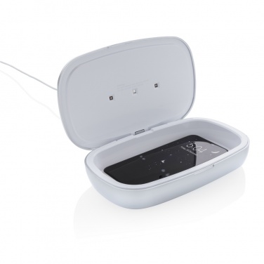 Logotrade Firmengeschenke das Foto: Rena UV-C Sterilisations-Box mit 5W Wireless Charger