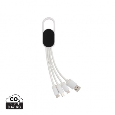 Logotrade Logogeschenke das Foto: 4-in-1 Kabel mit Karabiner-Clip