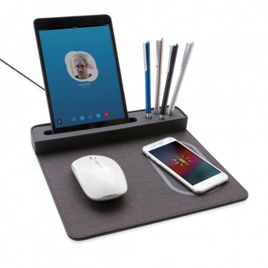 Logotrade Firmengeschenke das Foto: Air Mousepad mit 5W Wireless Charger und USB