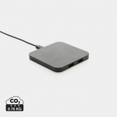 10W Wireless Charger aus RSC recycl. Kunststoff mit Dual-USB