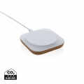 Oregon Wireless-Charger aus RCS recyc. Kunststoff & Kork, braun