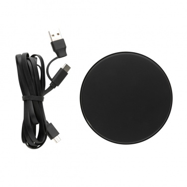 Logotrade Werbegeschenke das Foto: 10W Wireless Charger aus RCS Standard recyceltem Kunststoff