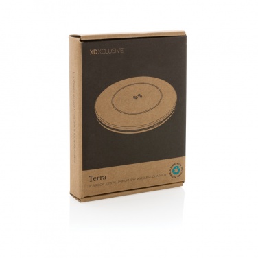 Logotrade Logogeschenke das Foto: Terra 10W Wireless Charger aus RCS recyceltem Aluminium