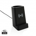 Light Up Logo 5W Wireless Charging Stiftehalter, Schwarz