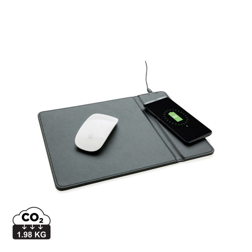 Logotrade Logogeschenke das Foto: Mousepad mit Wireless-5W-Charging Funktion