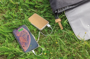 Logotrade Werbegeschenke das Foto: Kork und Weizen 5.000 mAh Pocket-Powerbank