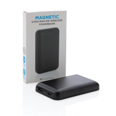 Logotrade Werbeartikel das Foto: Magnetische 5.000 mAh Wireless Powerbank