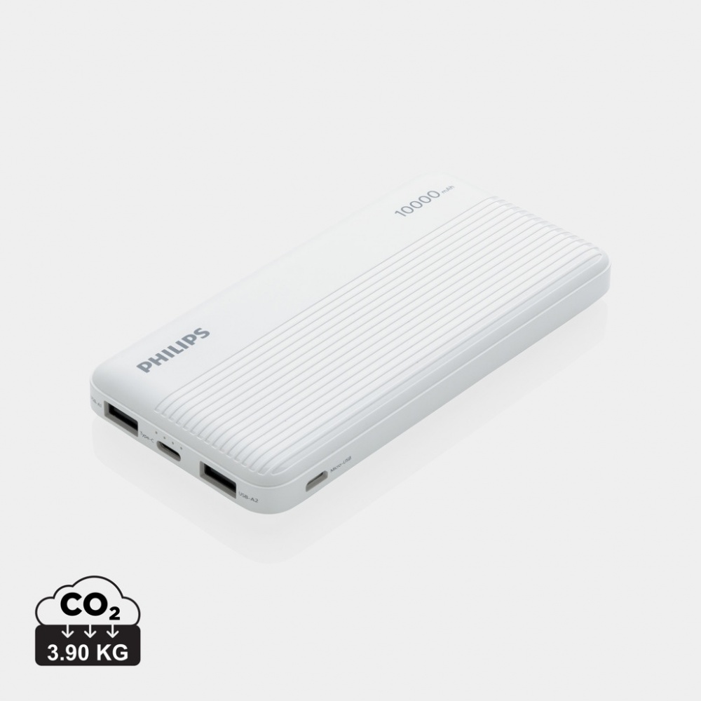 Logotrade Logogeschenke das Foto: Philips 10.000 mAh Slim Powerbank