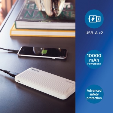 Logotrade Werbegeschenke das Foto: Philips 10.000 mAh Slim Powerbank