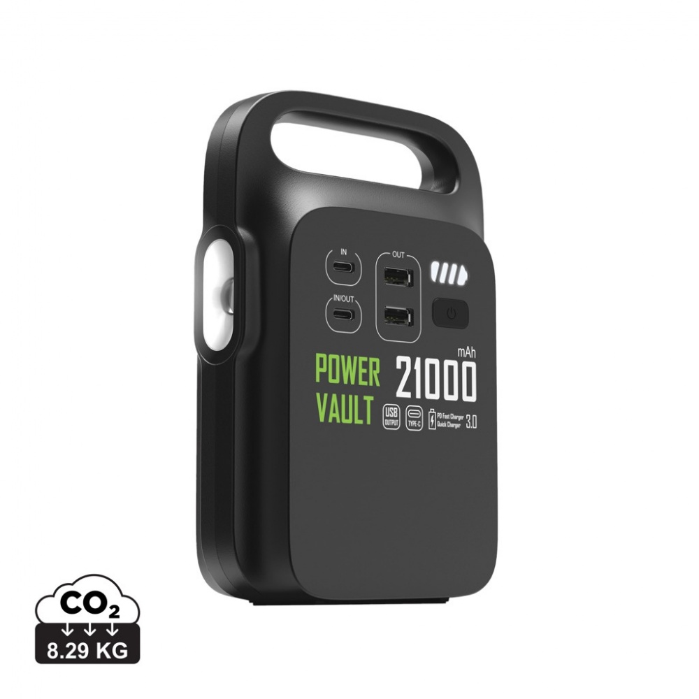 Logotrade Werbegeschenke das Foto: Power Vault 21.000mAh tragbare Powerstation aus RCS rPlastik