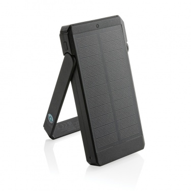 Logotrade Werbeartikel das Foto: Skywave 10000mAh Solarpowerbank aus RCS recycelt. Kunststoff