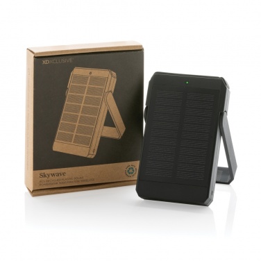 Logotrade Werbeartikel das Foto: Skywave 5000mah Solar Powerbank, 10W Wireless aus rPlastik