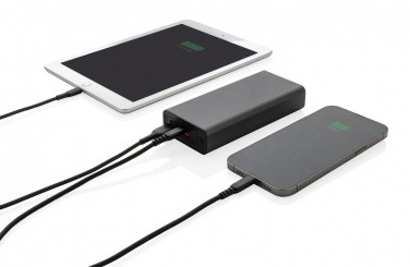 Logotrade Werbeartikel das Foto: Terra 20.000mAh 20W Powerbank aus RCS recyceltem Aluminium