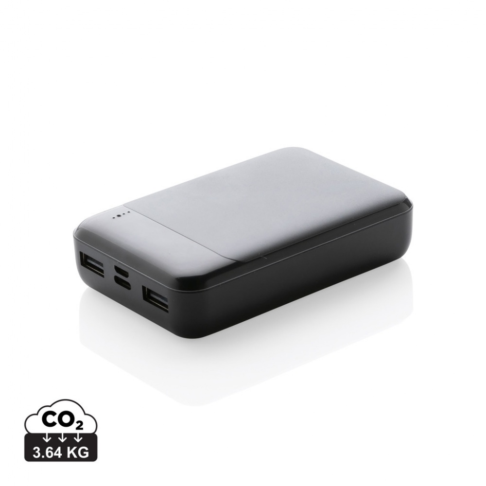 Logotrade Firmengeschenke das Foto: 10.000 mAh Powerbank aus RCS Standard recyceltem Kunststoff