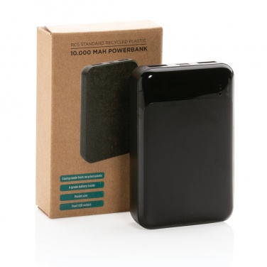 Logotrade Logogeschenke das Foto: 10.000 mAh Powerbank aus RCS Standard recyceltem Kunststoff