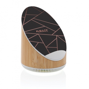 Logotrade Werbeartikel das Foto: Ovate 5W Bambus Lautsprecher mit 15W WirelessCharger