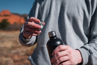 Logotrade Logogeschenke das Foto: Soda Trinkflasche aus RCS-zertifiziertem Stainless-Steel