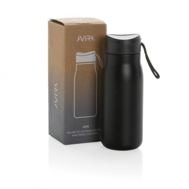 Logotrade Logogeschenke das Foto: Avira Ain 150ml Reiseflasche aus RCS rec. Stainless-Steel