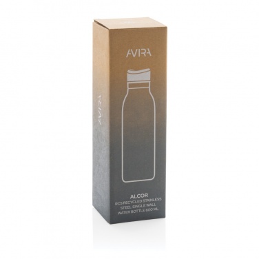 Logotrade Firmengeschenke das Foto: Avira Alcor 600ml Wasserflasche aus RCS rec. Stainless-Steel