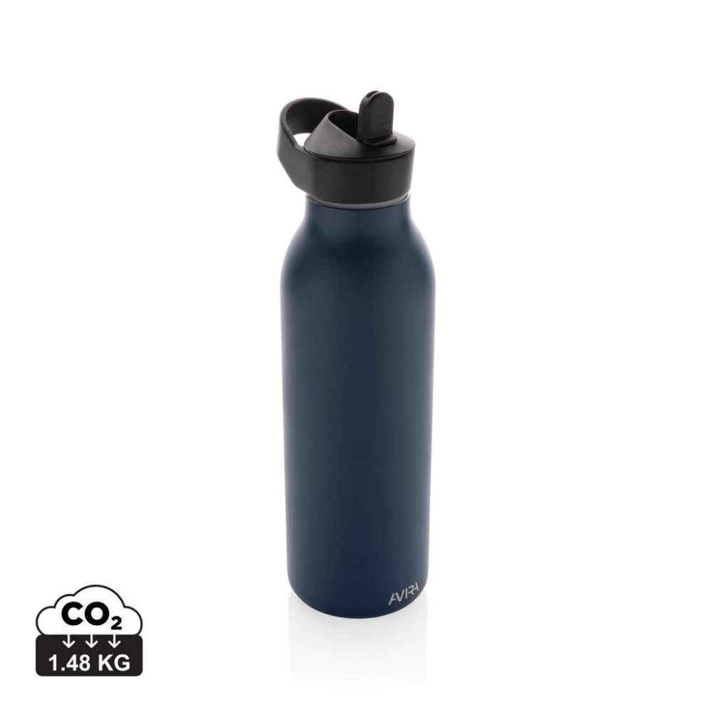 Logotrade Werbeartikel das Foto: Avira Ara RCS Re-Steel Fliptop Wasserflasche 500ml