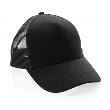 Logotrade Werbeartikel das Foto: Impact AWARE™ 190gr Brushed rCotton 5 Panel Trucker-Cap