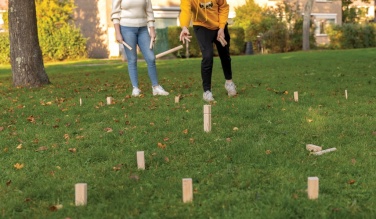 Logotrade werbemittel das Foto: Kubb Outdoor Wurfspiel aus Holz